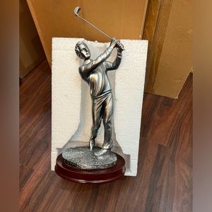 New Silver Golf Male Statue